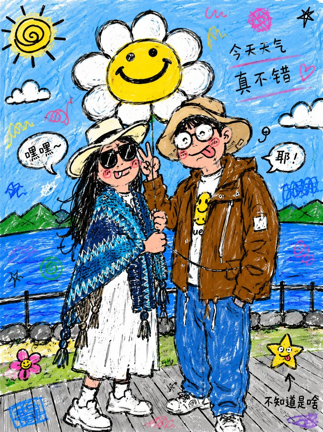 丑萌涂鸦插画