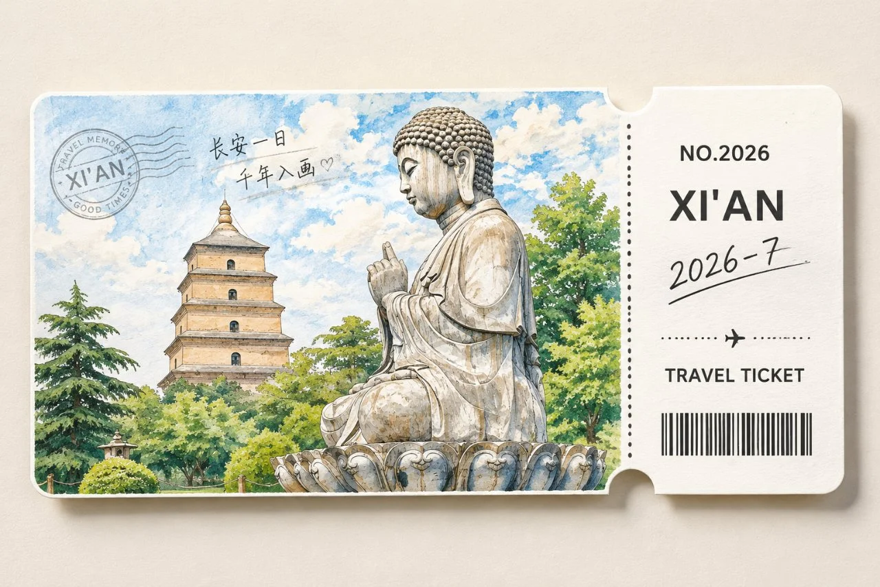 旅行纪念票根海报